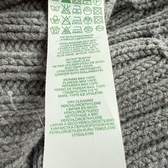 Women's L Whimsigoth Cropped Double Breasted Cable Knit Cardigan Sweater Preppy - Picture 7 of 8